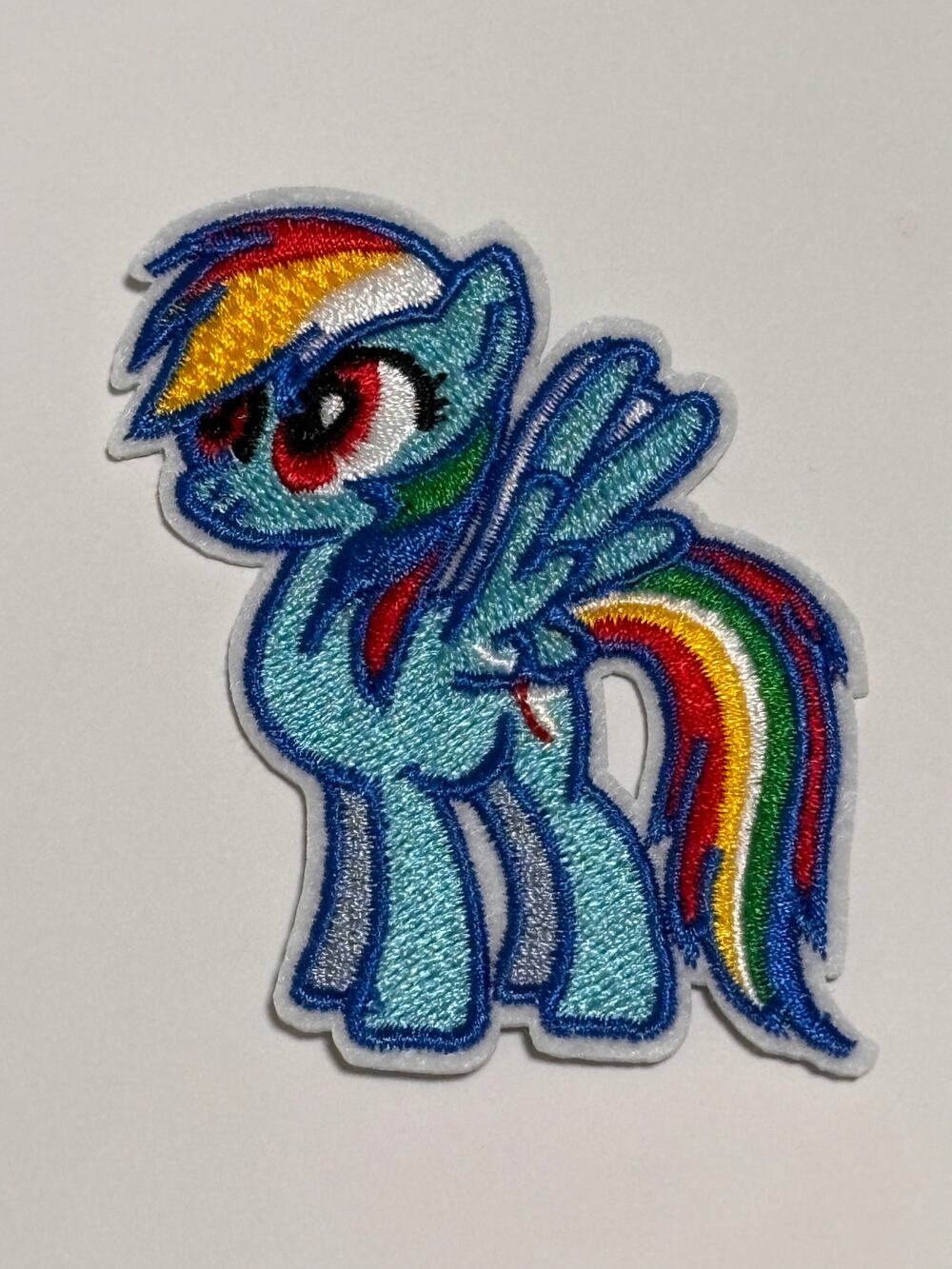 My Little Pony Dash Standing Figure Die-Cut Embroidered Patch New 3” Blue